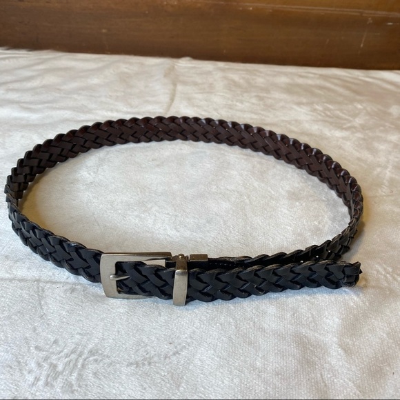 Reversible Leather Braided Belt in Brown & Black Size Large Youth - Picture 6 of 6